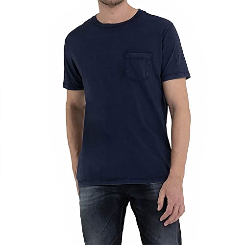 Replay Męski T-shirt M6284, niebieski 085, L