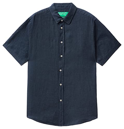 United Colors of Benetton Koszula męska 5BKU5QJH8, Niebieski 904, XXL, niebieski 904, XXL