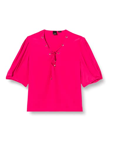 Pinko Damska bluzka Benigno Crepe De Chine T-shirt, Wwe_fuksja przytulna, 70