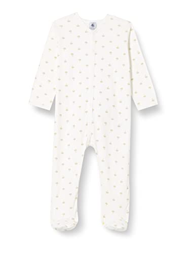 Petit Bateau Unisex pończochy piżamy dziecięce, biały (marshmallow) / wielokolorowy, 12 miesięcy