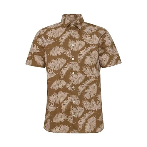 CASUAL FRIDAY Męska koszula z nadrukiem CFAnton SS Palm 181022_Ermine, M, 181022_ermine, M