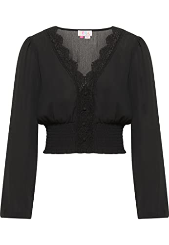 IZIA Cropped bluzka z długim rękawem damska 21323488, czarny, L