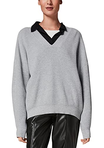 Comma CI Damski sweter z długim rękawem, 90w1 Light Grey Melange, 32