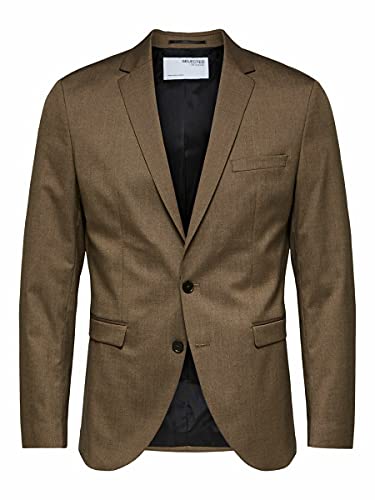 SELECTED HOMME BLACK Męska marynarka Slhslim-mylologan Camel BLZ B Noos, piaskowy, 42