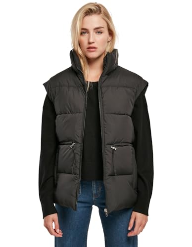 Urban Classics Damska kamizelka puchowa w talii, czarny, XL