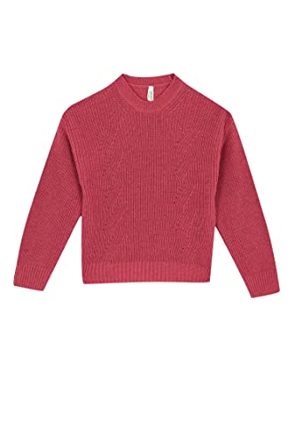 DeFacto Sweter z długim rękawem dla dziewczynek - sweter z długim rękawem dla dziewcząt topy (różowy, 10/11 Y), rose, 10-11 Lata