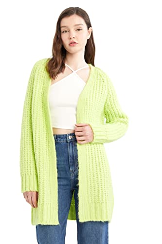 DeFacto Kardigan normalny krój dla kobiet kardigan na topy damski (LT.Green, S), zielony, S