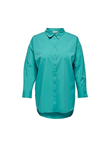 ONLY Carmakoma Women's CARMINSA LS oversize Shirt SOLID WVN bluzka, Baltic, 46, Baltic, 46