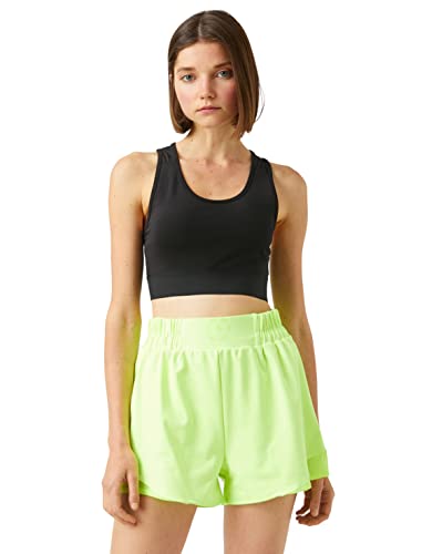 Koton Damski sportowy biustonosz z uchwytem na szyję, czarny (999), XL