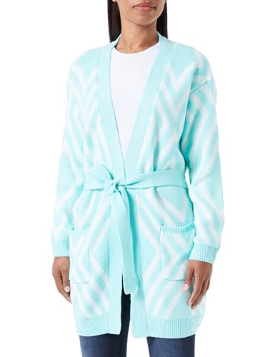 SIDONA Damski kardigan 19019438-SI01, Aqua Wollweiss, XS/S, Aqua Wełna biała, XS-S