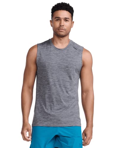 2XU Męski tank top, Harbor Mist/Black, XL, Harbor Mist/Black, XL