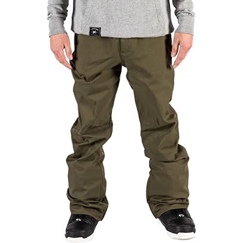 L1 Premium Goods Męska kurtka narciarska Thunder Pant 22 2-warstwowe spodnie funkcyjne o wodoodporności 20 000 mm, Wojskowy, L