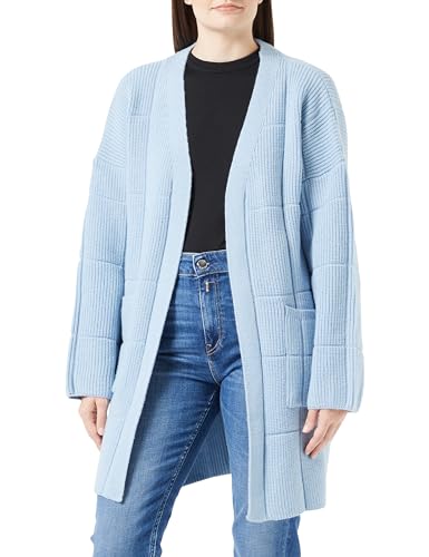 ALARY Damski otwarty kardigan 15624758-AL01, lodowy niebieski, M/L, lodowy niebieski, M-L