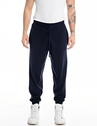Replay spodnie męskie do biegania, 088 Deep Blue, XL
