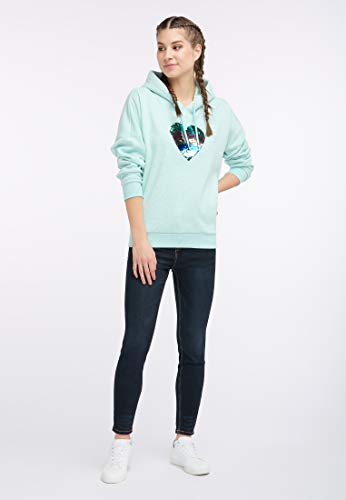 ocy Damska bluza z kapturem 82733590, Aqua Melange, M, Aqua Melange, M