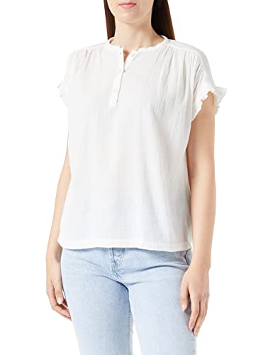 MUSTANG Damska bluzka w stylu ELSA Ruffle Blouse, Whisper White 2013, 40, Whisper White 2013, 40