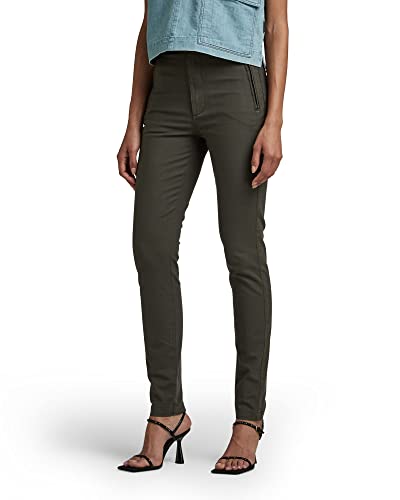 G-STAR RAW Damskie spodnie chinosy Weld High Skinny, Szary (Asfalt Gd D121-b575), 30W / 30L