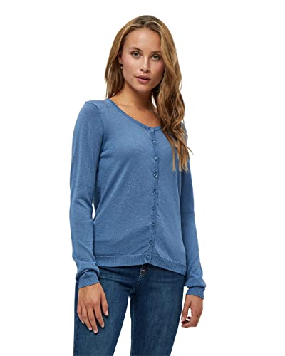 Minus Damski kardigan New Laura, dżinsowy niebieski lurex, XL