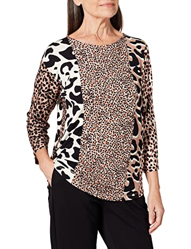 GERRY WEBER Edition T-shirt damski, czarny/ecru/biały nadruk, 44