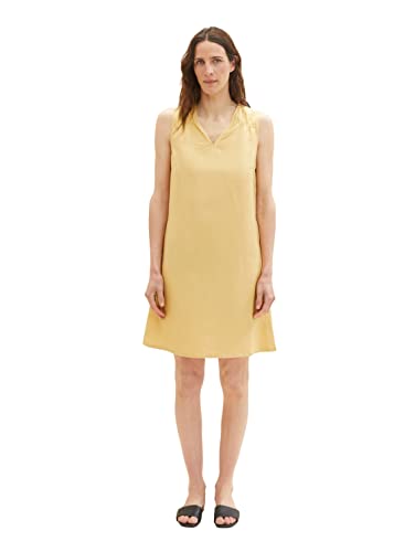 TOM TAILOR Damska sukienka lniana, 31648 - Fawn Beige, 36
