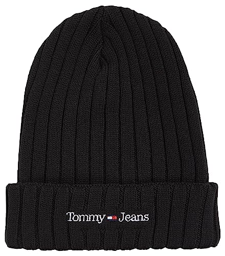 Tommy Jeans TJM Sport Podwyższona długa czapka typu beanie czarna, Czarny, Rozmiar uniwersalny
