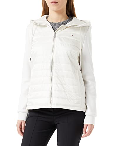 Tommy Hilfiger Damska kurtka dzianinowa Mix Lw wyściełana, Postarzana biel, 3XL