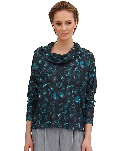 LARIME Damski sweter CYPR z nadrukiem w kolorze zielonym rozmiar M, Zielony nadruk, M