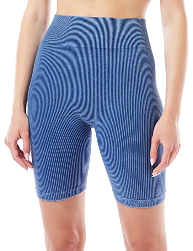 Dagi Damskie bezszwowe legginsy bawełniane, indygo, S-M, indygo, M