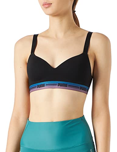 PUMA Damski biustonosz wyściełany z krótkim rękawem, Gradient Combo, XS