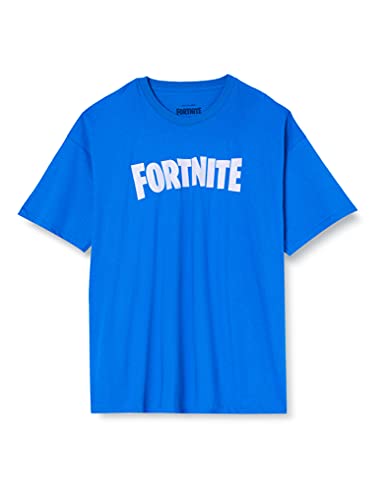 Fortnite Męski T-shirt z logo, niebieski, XXL