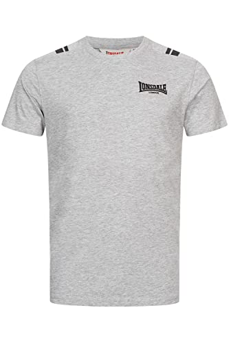 Lonsdale CULRAIN T-shirt męski, regularny krój, Marl Grey/Black, XL 117364