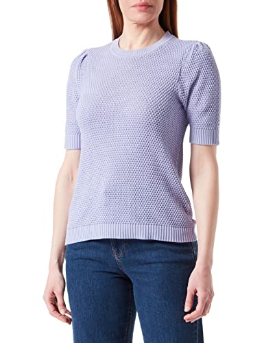 VIDALO O-Neck S/S Knit TOP/SU - NOOS, Sweet Lavender, XS