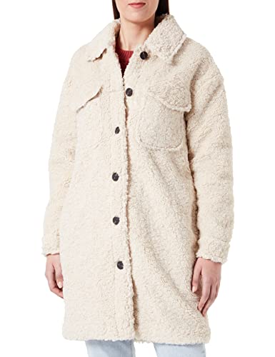 bestseller a/s Damski płaszcz VMKYLIEFILUCCA Teddy Coat BOOS, Oatmeal, L