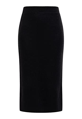 IZIA Damska spódnica z dzianiny, czarny, XL-XXL