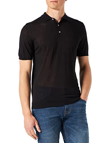 Gianni Lupo Męska koszulka polo GL33679, czarna, L