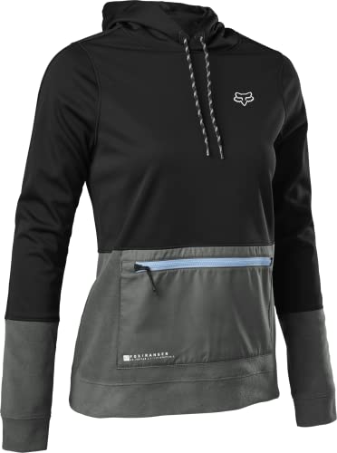 Fox Racing Damska koszulka z kapturem Ranger Windbloc, czarna, L