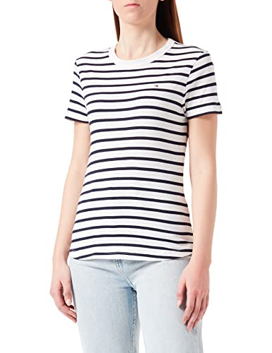 Litao-Case Damskie 1985 Slim SLUB C-NK SS S/S dzianinowe topy, wielokolorowe, L, Wielobarwny, L