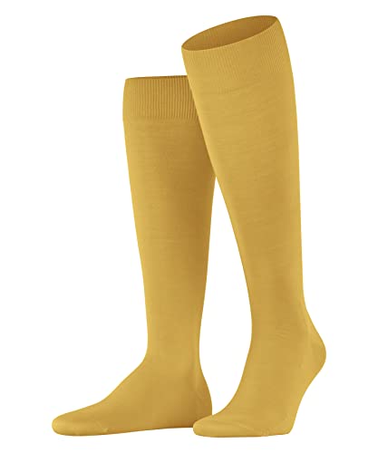 FALKE Mężczyźni Podkolanówki ClimaWool M KH Trwały Lyocell Wełna długie jednokolorowe 1 Para, Żółty (Hot Ray 1282), 39-40