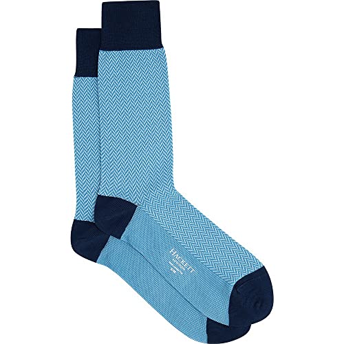 Hackett London Skarpety męskie Hringbne Cnt Shrt, Mint/granatowy, L
