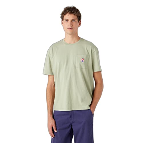 Wrangler Męski T-shirt Casey Jones Pocket Tee T-Shirt, Tea Leaf, rozmiar M, Tea Leaf, M