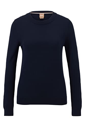 BOSS Damski sweter z dzianiny w kolorze niebieskim (Open Blue), XL (DE)