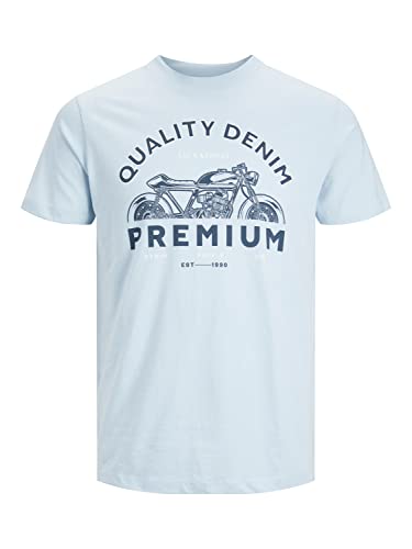 JACK & JONES T-shirt męski Jprblubiker Tee Tg, Niagara Mist, S