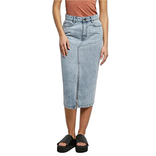 Urban Classics Damska spódnica midi denim, Tinted Lightblue Washed, 27