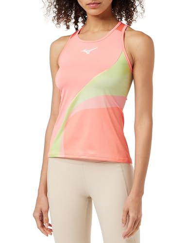 Mizuno Damska koszulka bez rękawów z nadrukiem, Candy Coral, XS