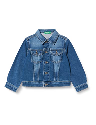 United Colors of Benetton Kurtka dżinsowa dla dzieci, Niebieski Denim 901, 98