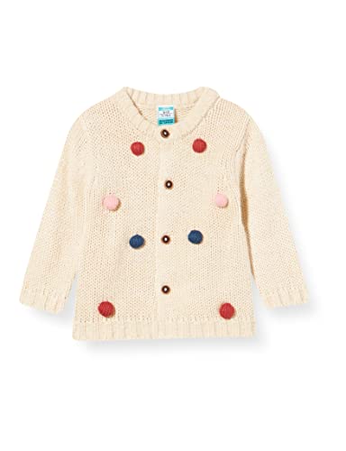 Top Top Unisex dziecięca ROTERILLA kurtka dziergana, beżowa, 18-24