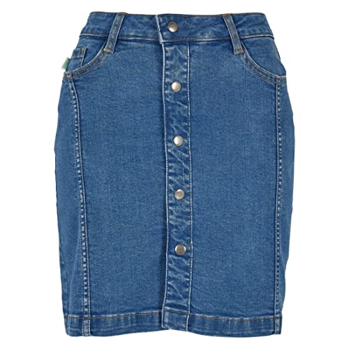 Urban Classics Damska spódnica damska Organic Stretch Button Denim Skirt clearblue Washed 30, Clearblue Washed, 30