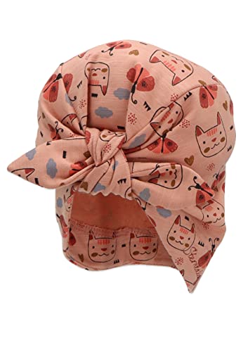 Sterntaler Dziewczęca czapka z węzłem Cat czapka beanie, delikatny róż, 49 cm