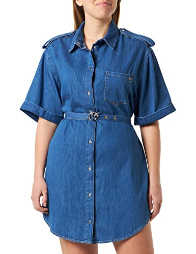 Pinko Paralotniarstwo Dżinsowa Sukienka Lekka Kobieta, Pje_mycie Jasne, 30