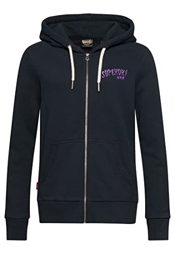 Superdry Vintage Merch Store Ziphood Bluza damska, Light Viper Black, 36